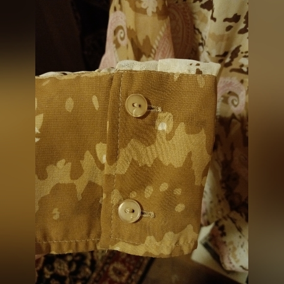 Beautiful Pink & Brown Paisley Blouse by Basler bought in Ireland, NWT, size XL - Picture 6 of 6